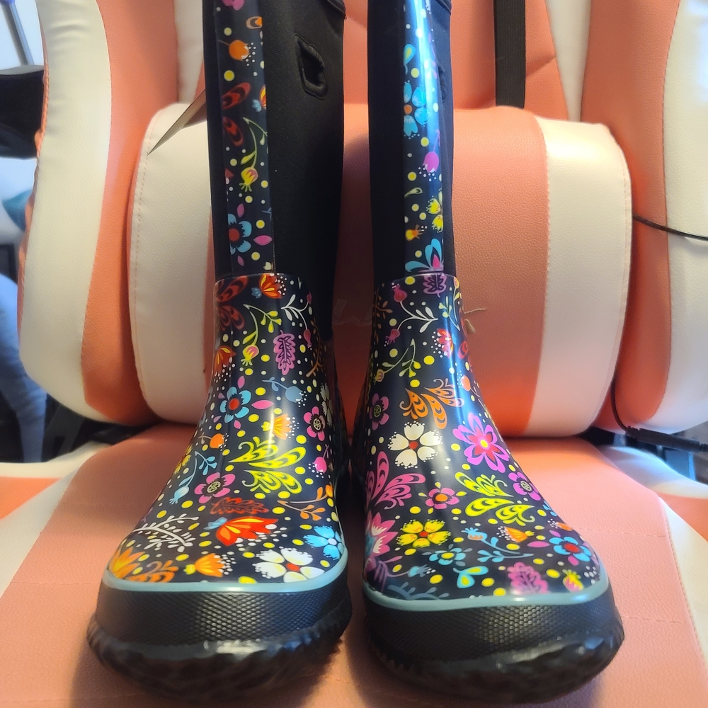 Floral Patterned Women's Winter & Rain Boots